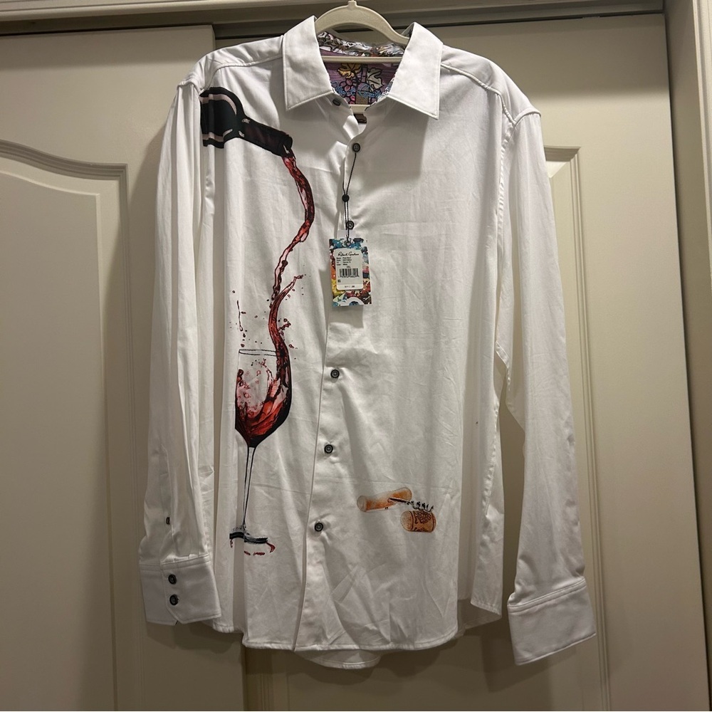 NWT Robert Graham Pinot Noir long-sleeve button-down shirt - Picture 2 of 10